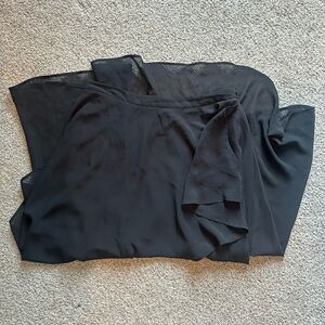 Black Asymmetrical Low to High Skirt